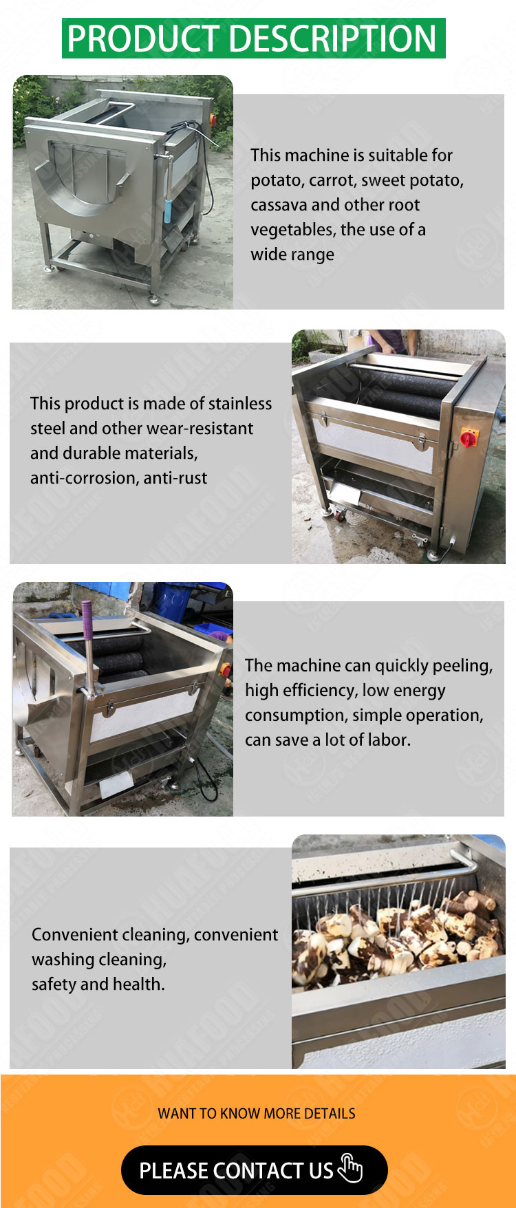 cassava emery yam washing peeling machine - Potato Peeling Machine - 2