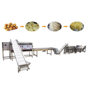 Potato washing peeling machine / processing line