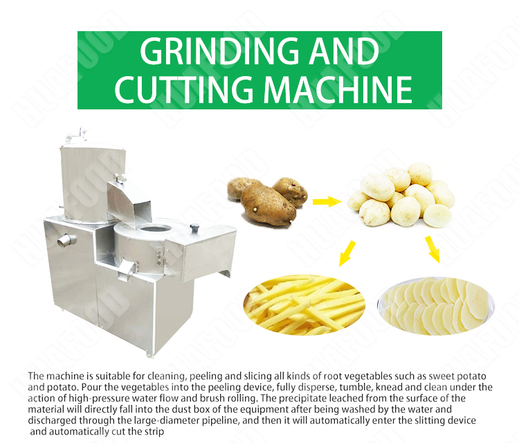 Auto potato washing peeling cutting machine - Potato Peeling Machine - 1