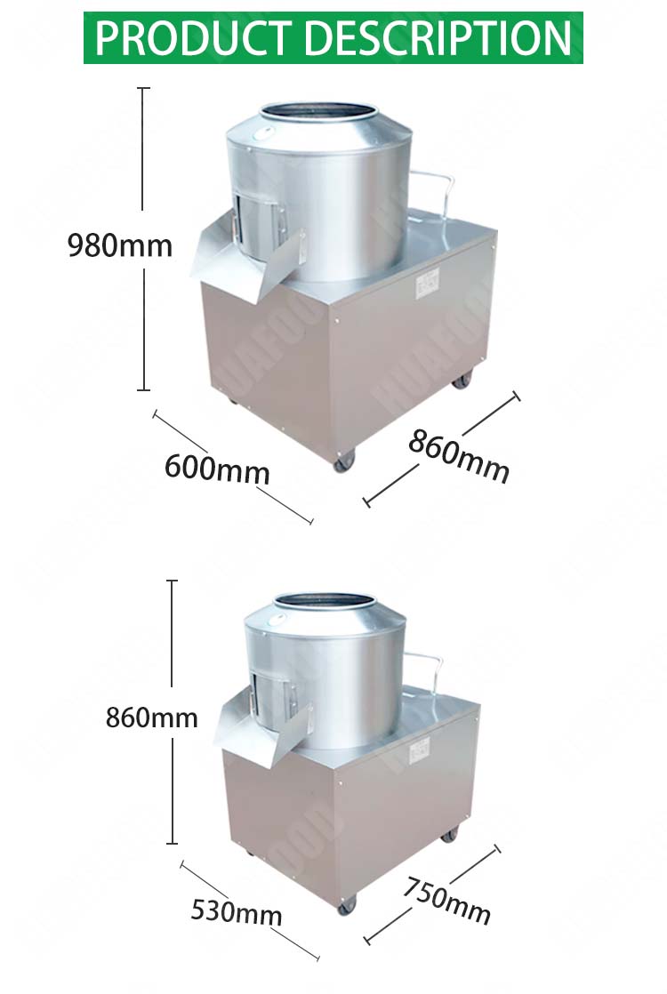 Potato skinning machine|Potato skin peeling machine - Fruit and vegetable washing machine - 1