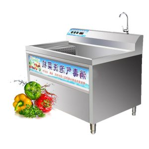 Small Size Bubble Vegetable and Fruit Washing Machine with Ozone