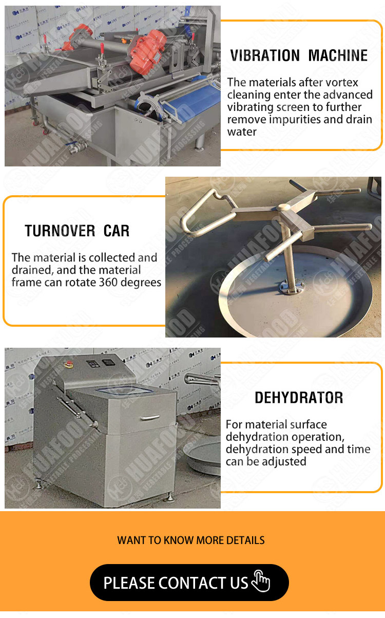 vortex vegetable washing production line for supermarket - Salad vegetable washing production line - 4