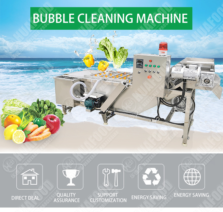 Bubble washing machine with lifting device - Fruit and vegetable washing machine - 1