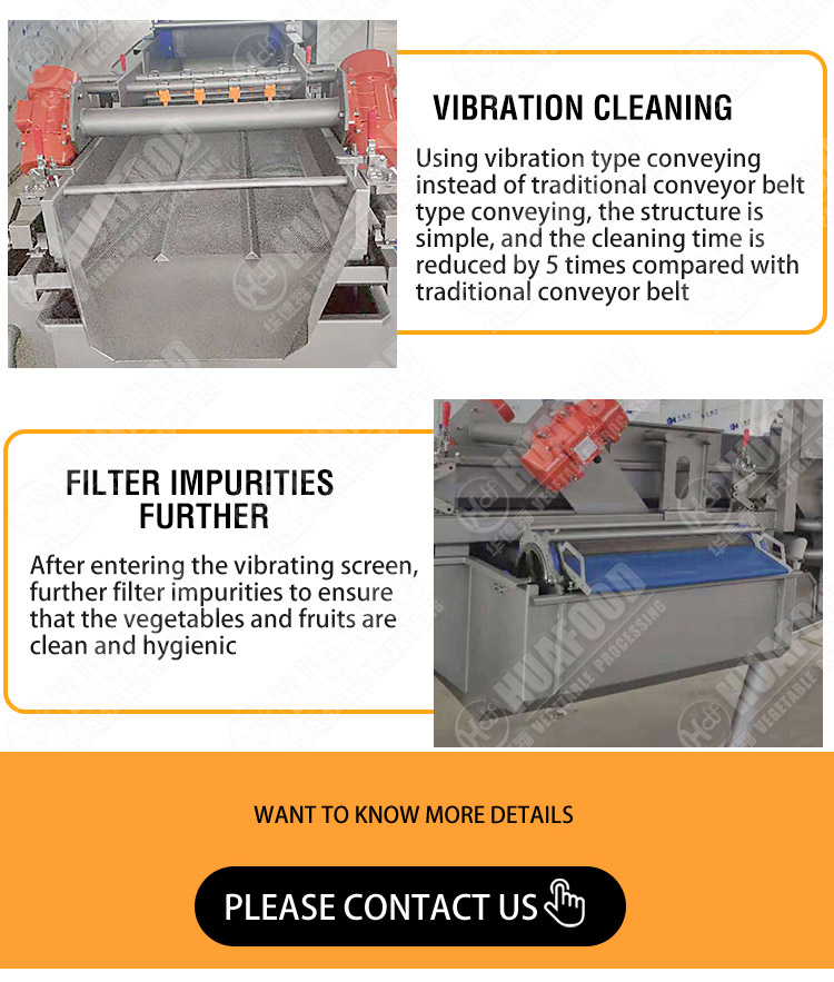 Vortex washing machine for salad - Fruit and vegetable washing production line - 3