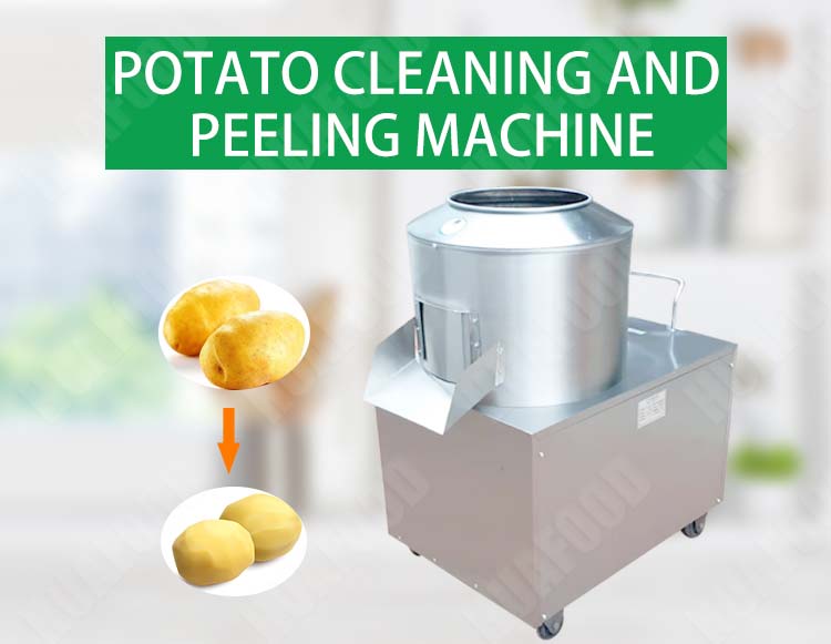 Potato skinning machine|Potato skin peeling machine - Fruit and vegetable washing machine - 1