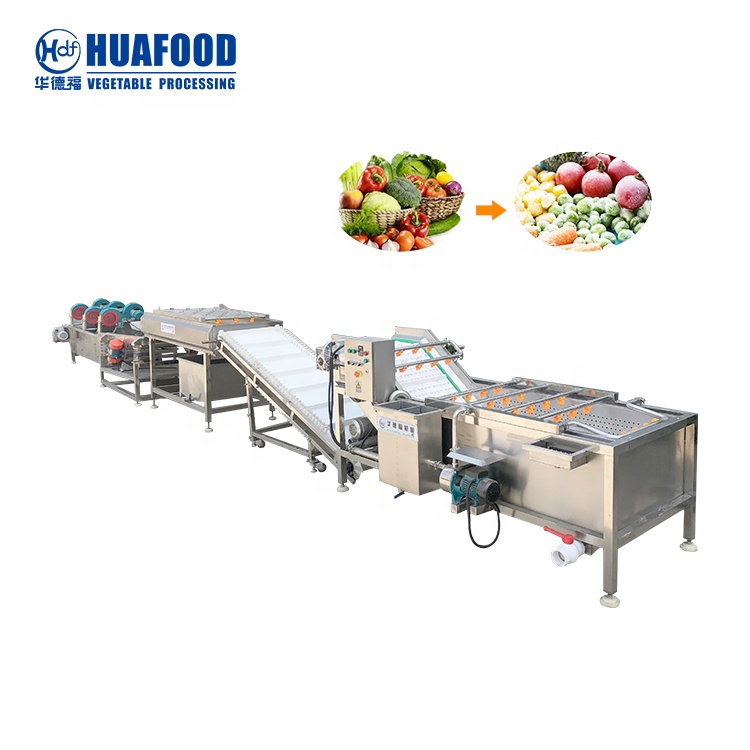 fruit & vegetables cleaning machine for frozen processing line device